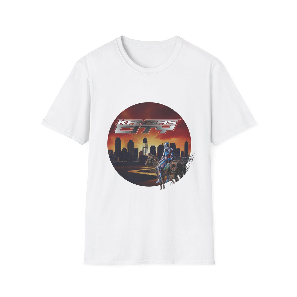 Kansas City Skyline T-Shirt — Retro Sunset Cityscape Tee