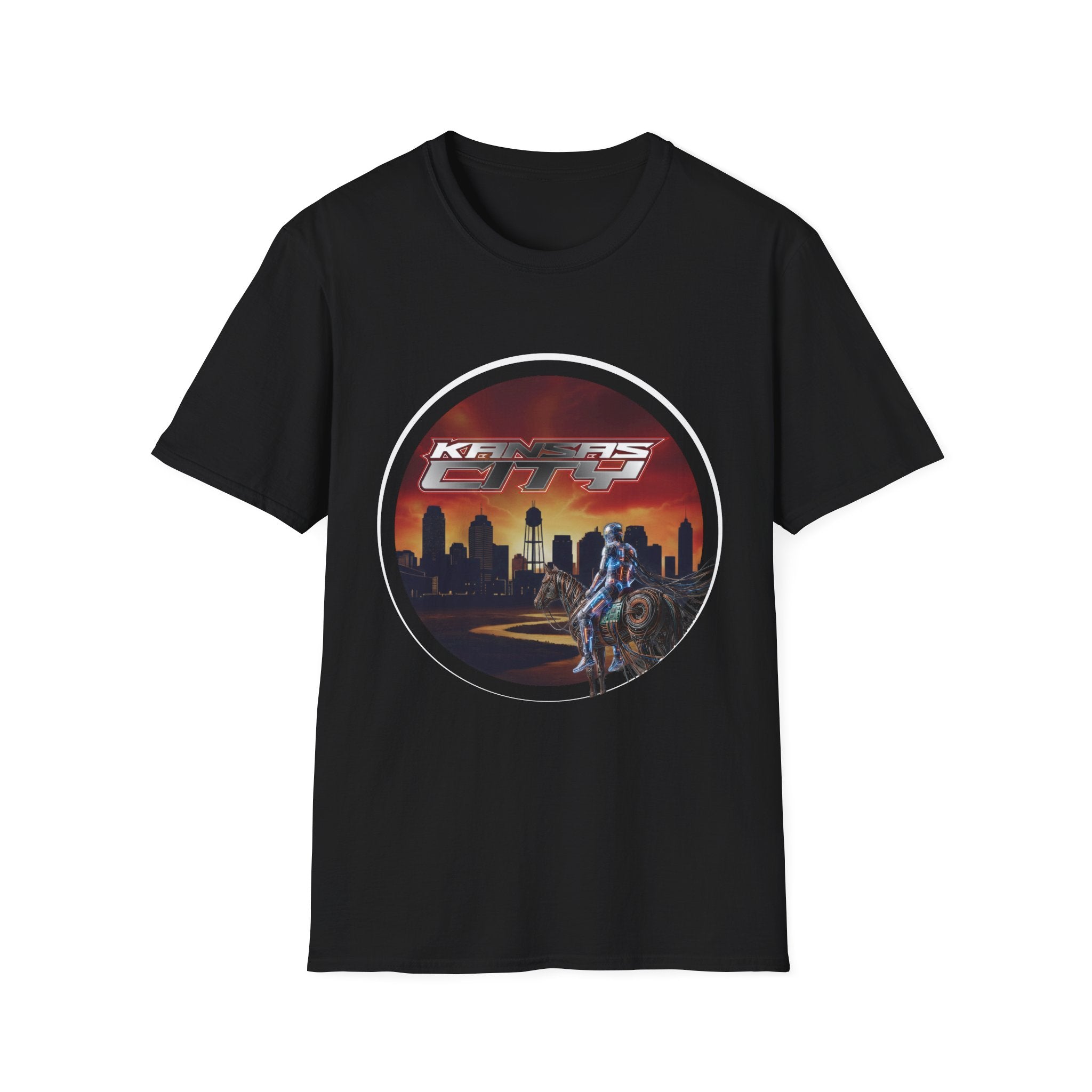 Kansas City Skyline T-Shirt — Retro Sunset Cityscape Tee