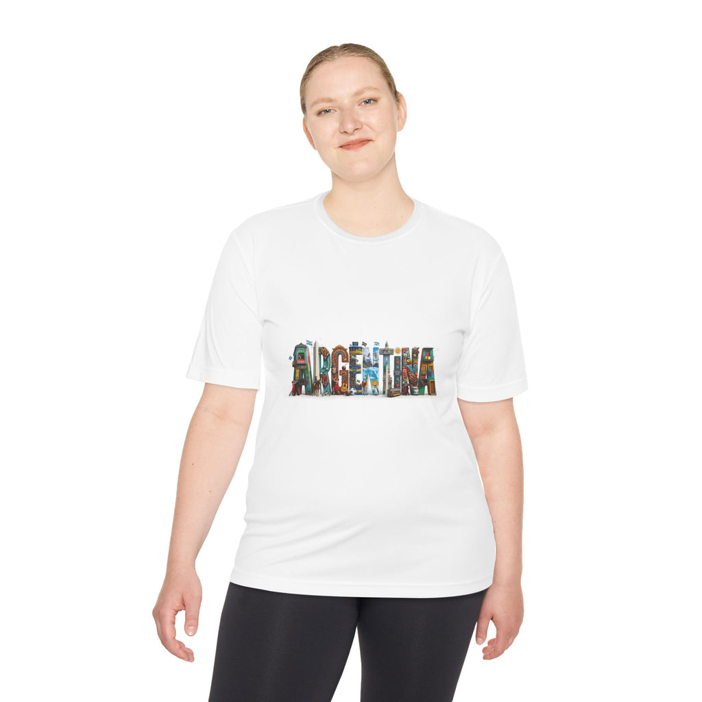 Argentina City Collage Performance Tee — Moisture-Wicking Travel Shirt