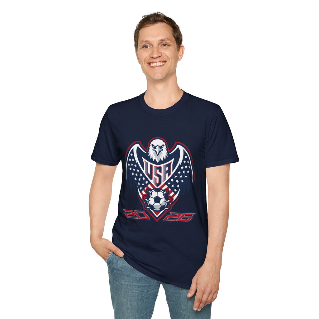 USA Eagle Soccer T‑Shirt — Patriotic 2026 World Cup Fan Tee
