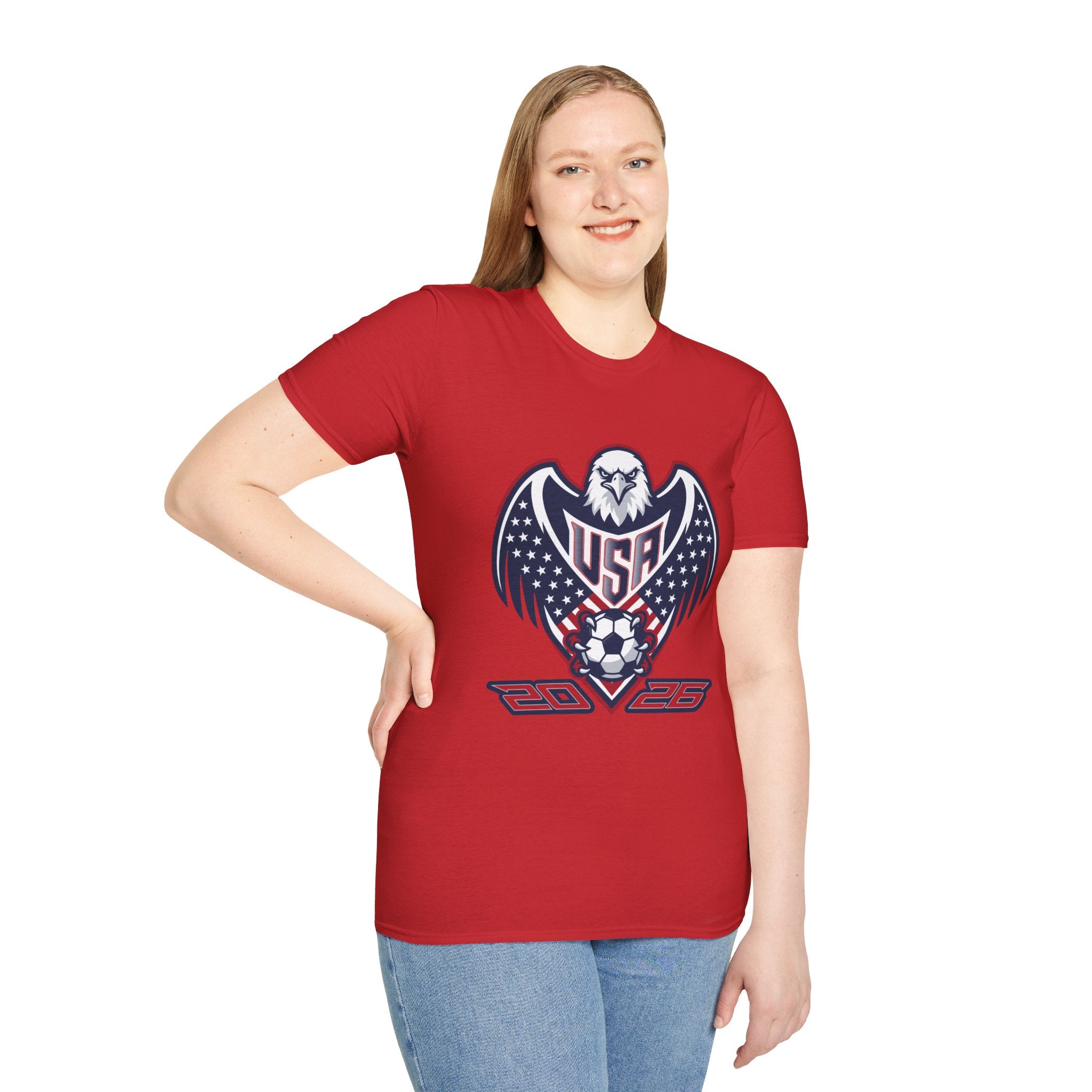 USA Eagle Soccer T‑Shirt — Patriotic 2026 World Cup Fan Tee