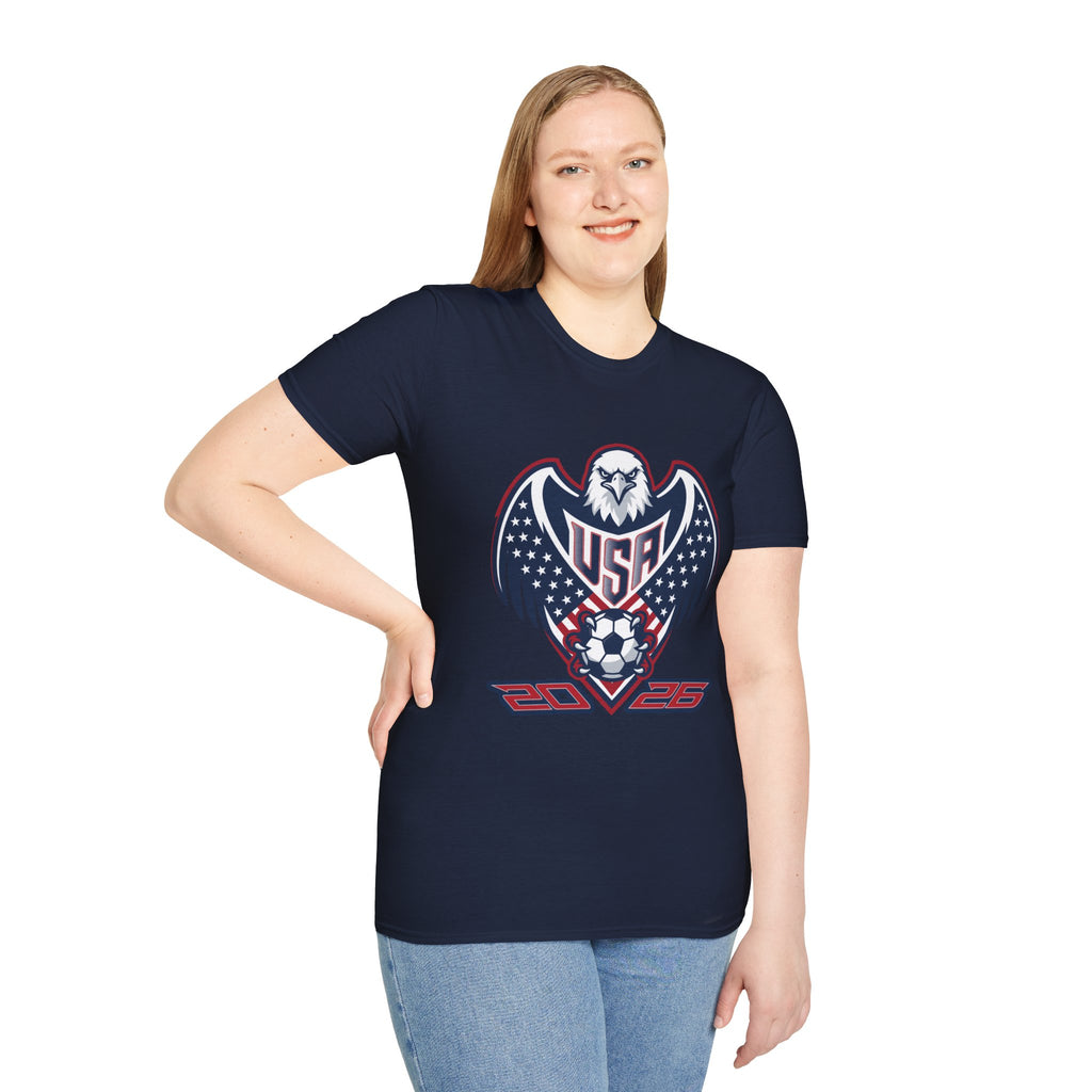 USA Eagle Soccer T‑Shirt — Patriotic 2026 World Cup Fan Tee