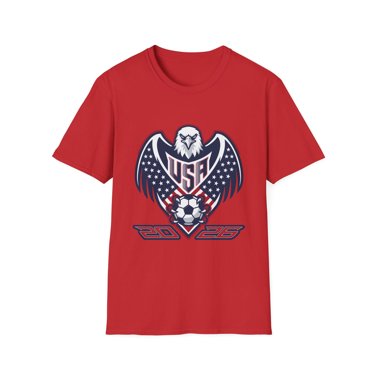 USA Eagle Soccer T‑Shirt — Patriotic 2026 World Cup Fan Tee