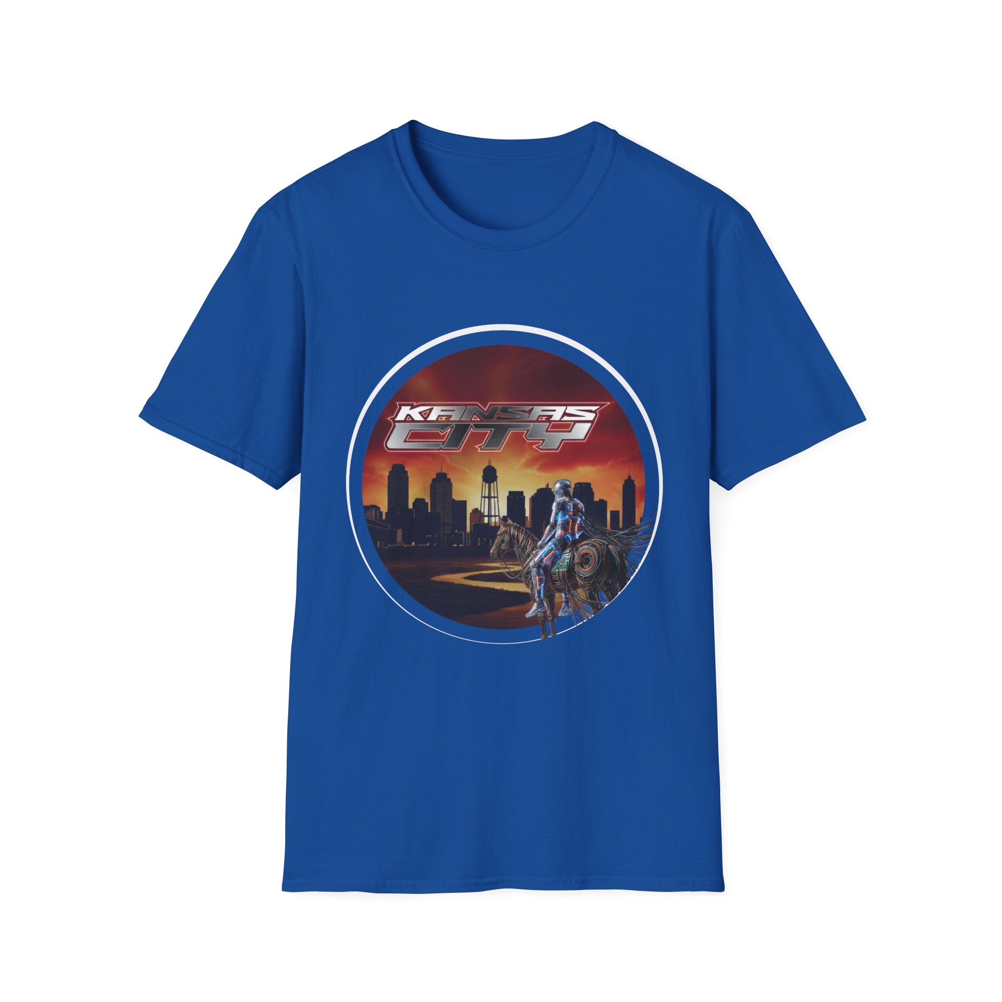 Kansas City Skyline T-Shirt — Retro Sunset Cityscape Tee