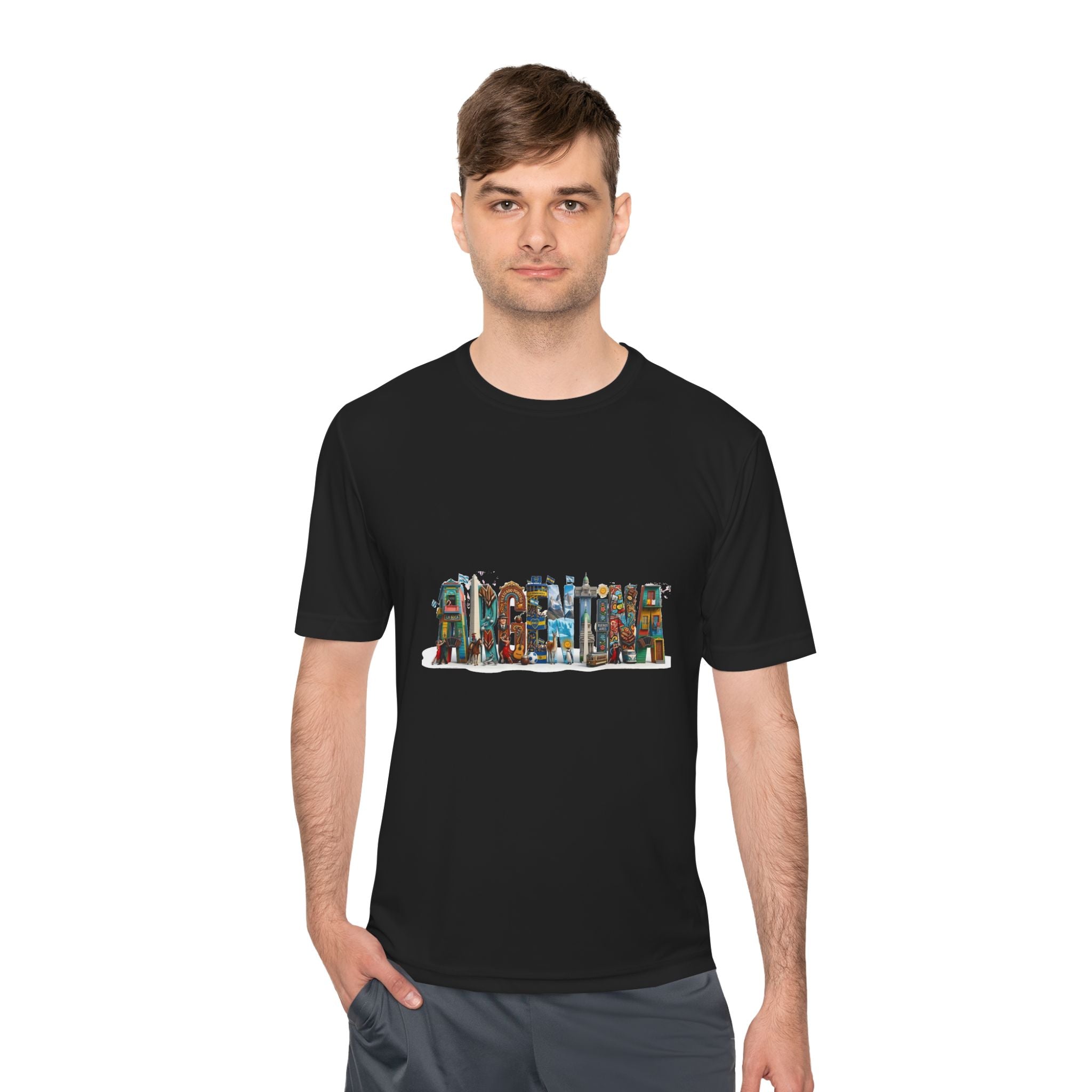 Argentina City Collage Performance Tee — Moisture-Wicking Travel Shirt