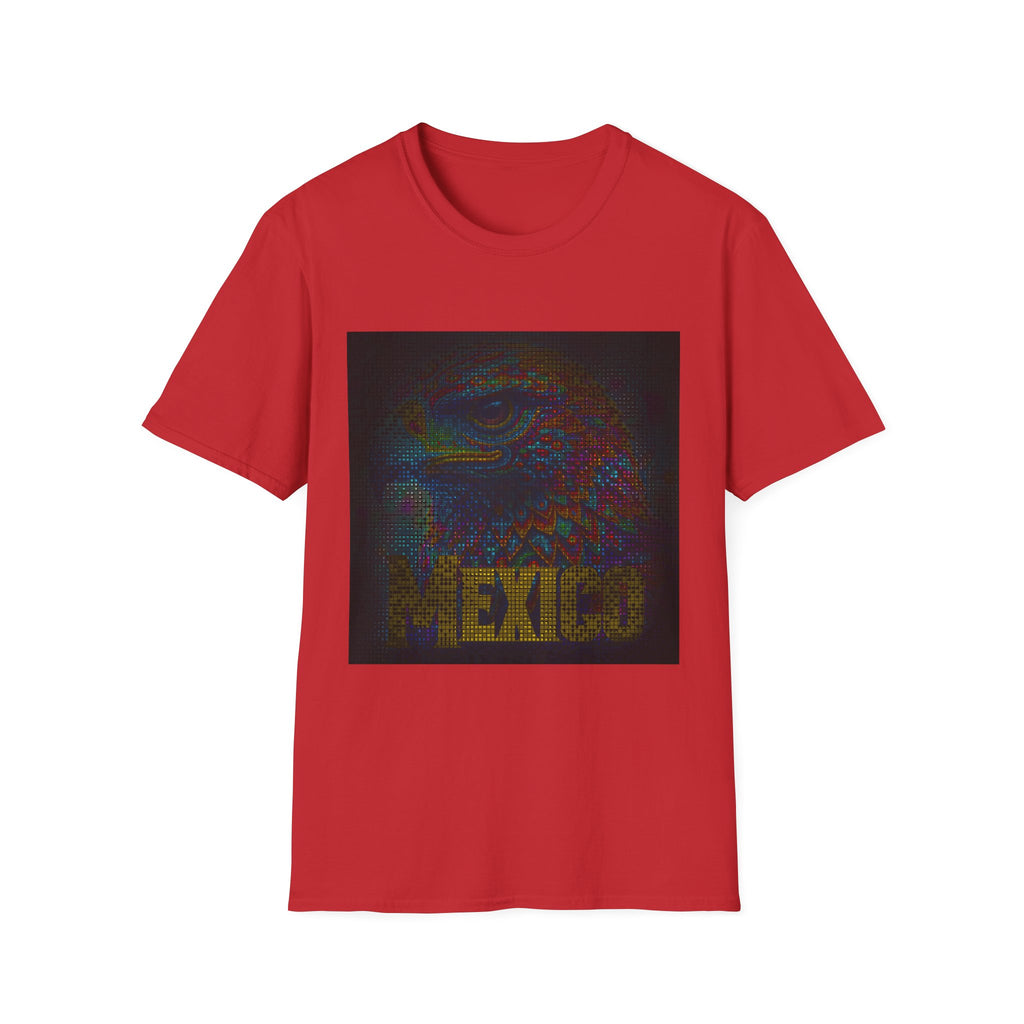 T-Shirt — Vibrant Aztec Jaguar Design with “MEXICO” Text