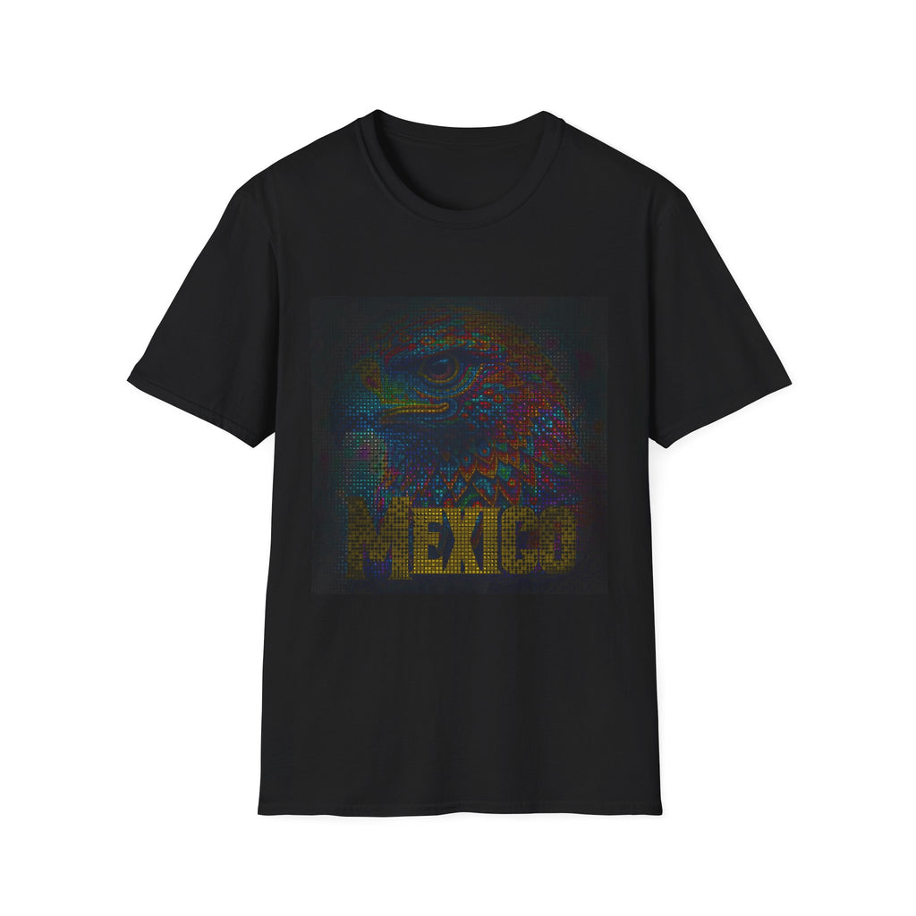 T-Shirt — Vibrant Aztec Jaguar Design with “MEXICO” Text