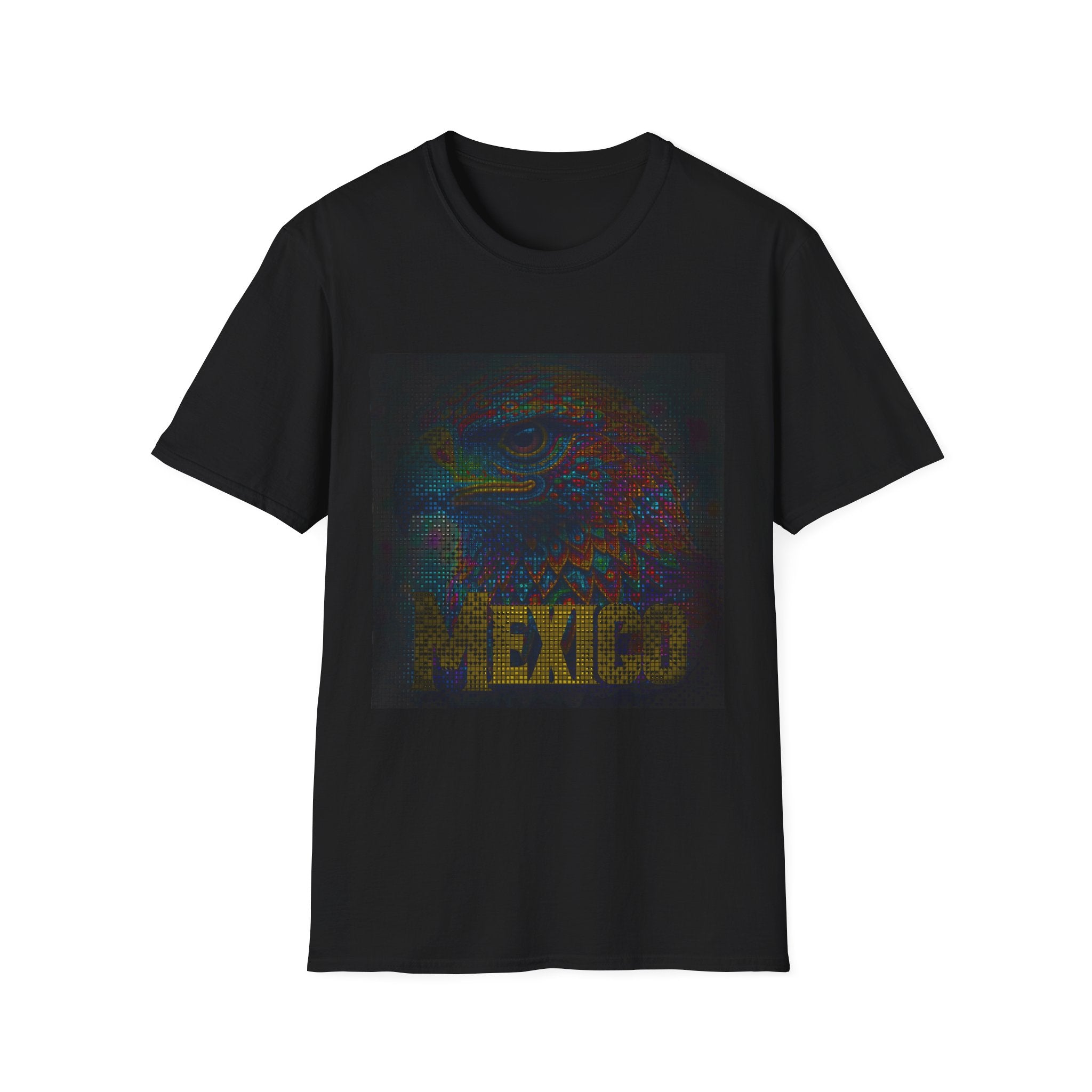 T-Shirt — Vibrant Aztec Jaguar Design with “MEXICO” Text