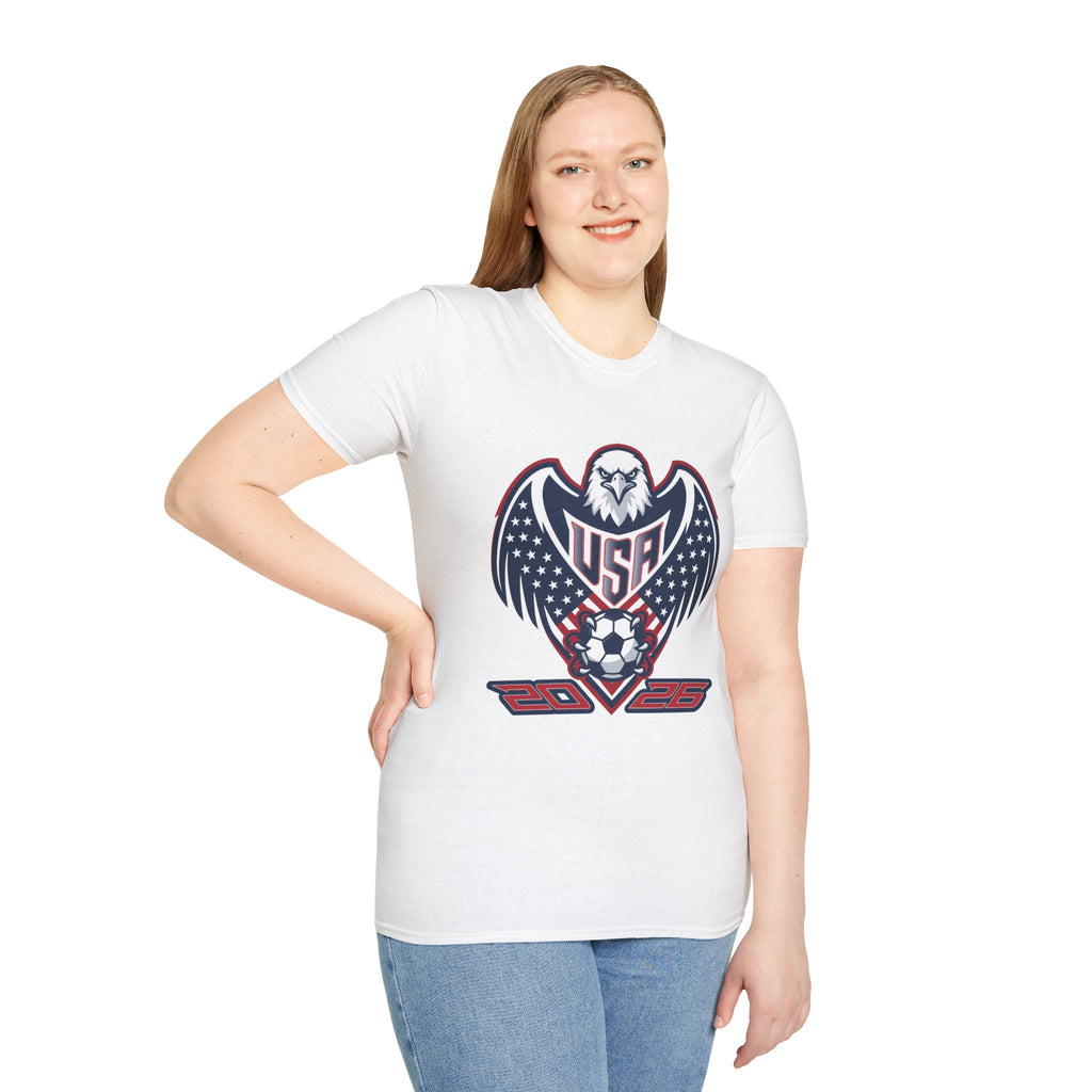 USA Eagle Soccer T‑Shirt — Patriotic 2026 World Cup Fan Tee