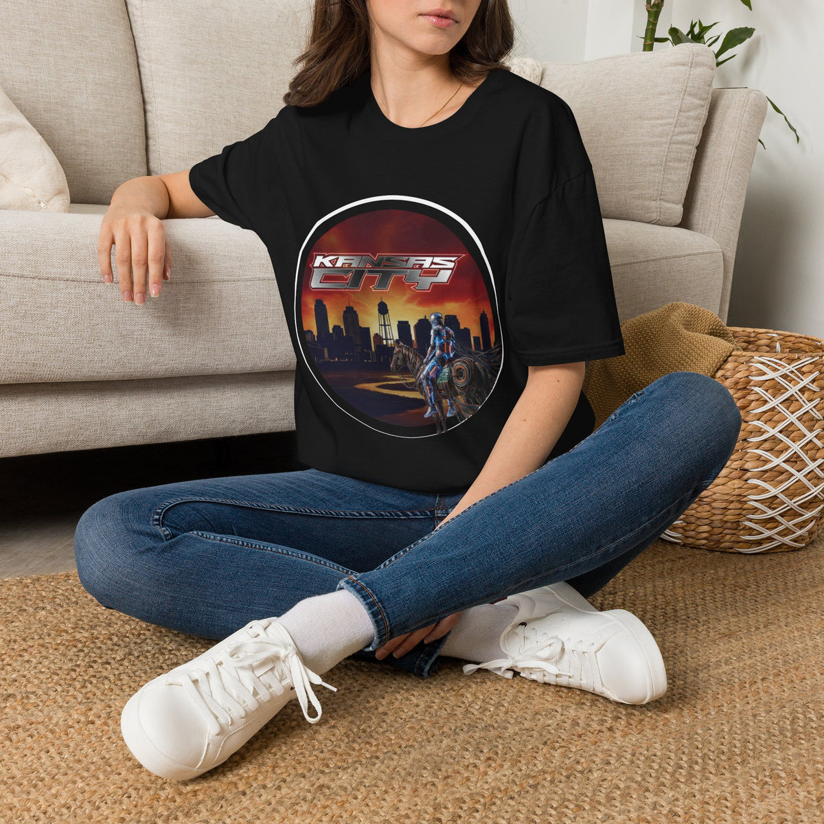 Kansas City Skyline T-Shirt — Retro Sunset Cityscape Tee