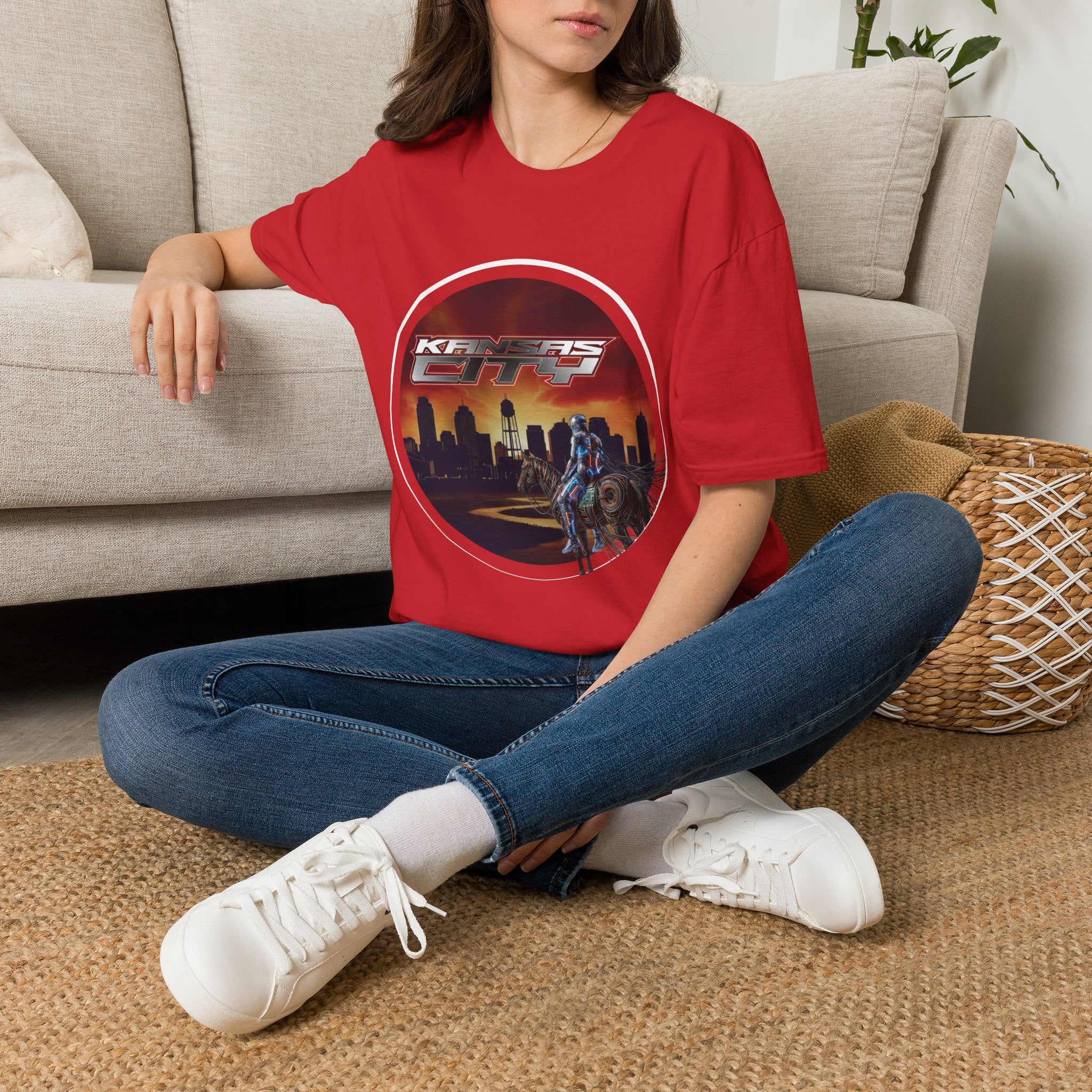 Kansas City Skyline T-Shirt — Retro Sunset Cityscape Tee