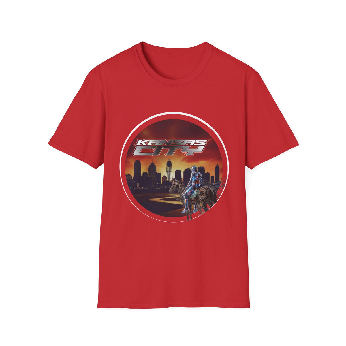 Kansas City Skyline T-Shirt — Retro Sunset Cityscape Tee