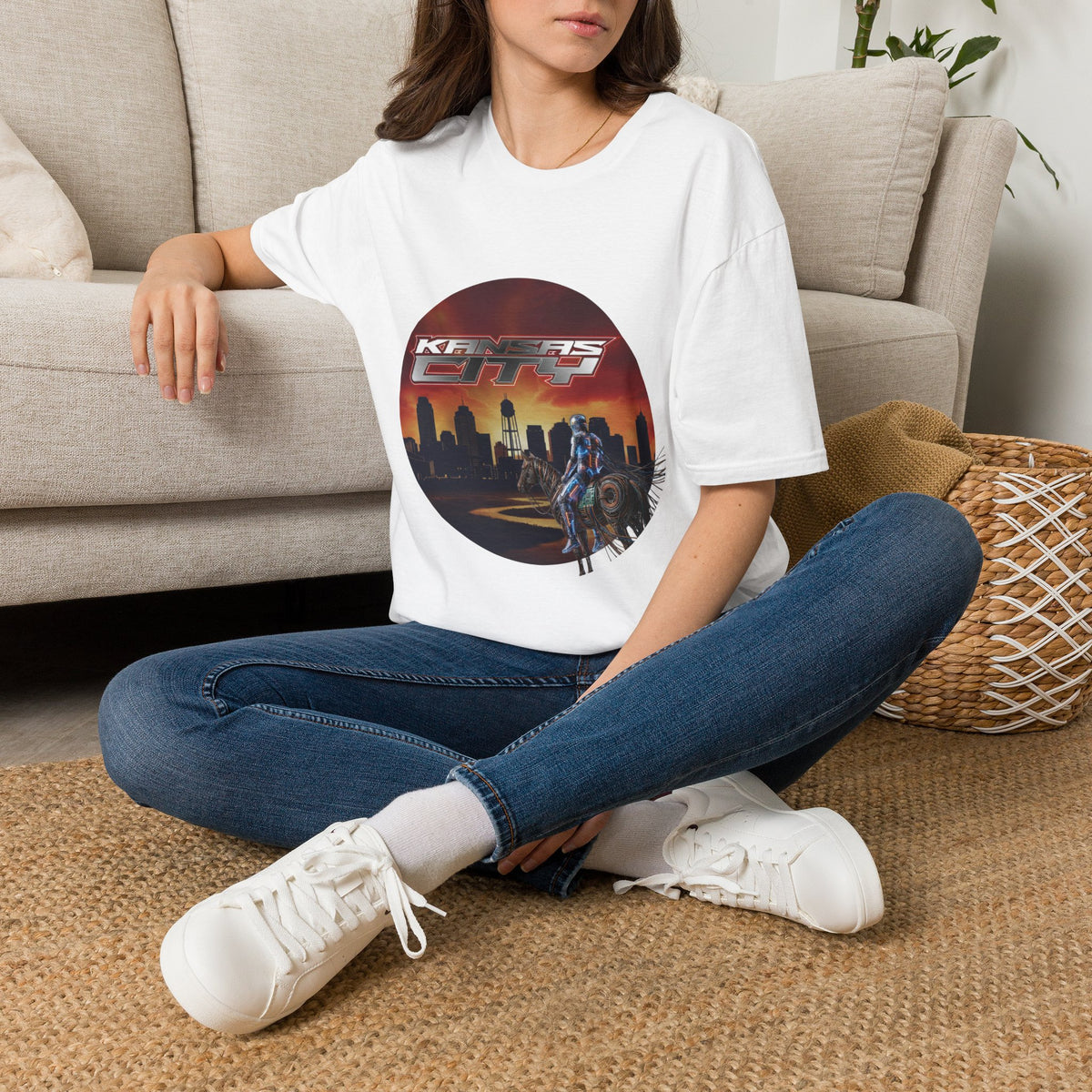 Kansas City Skyline T-Shirt — Retro Sunset Cityscape Tee