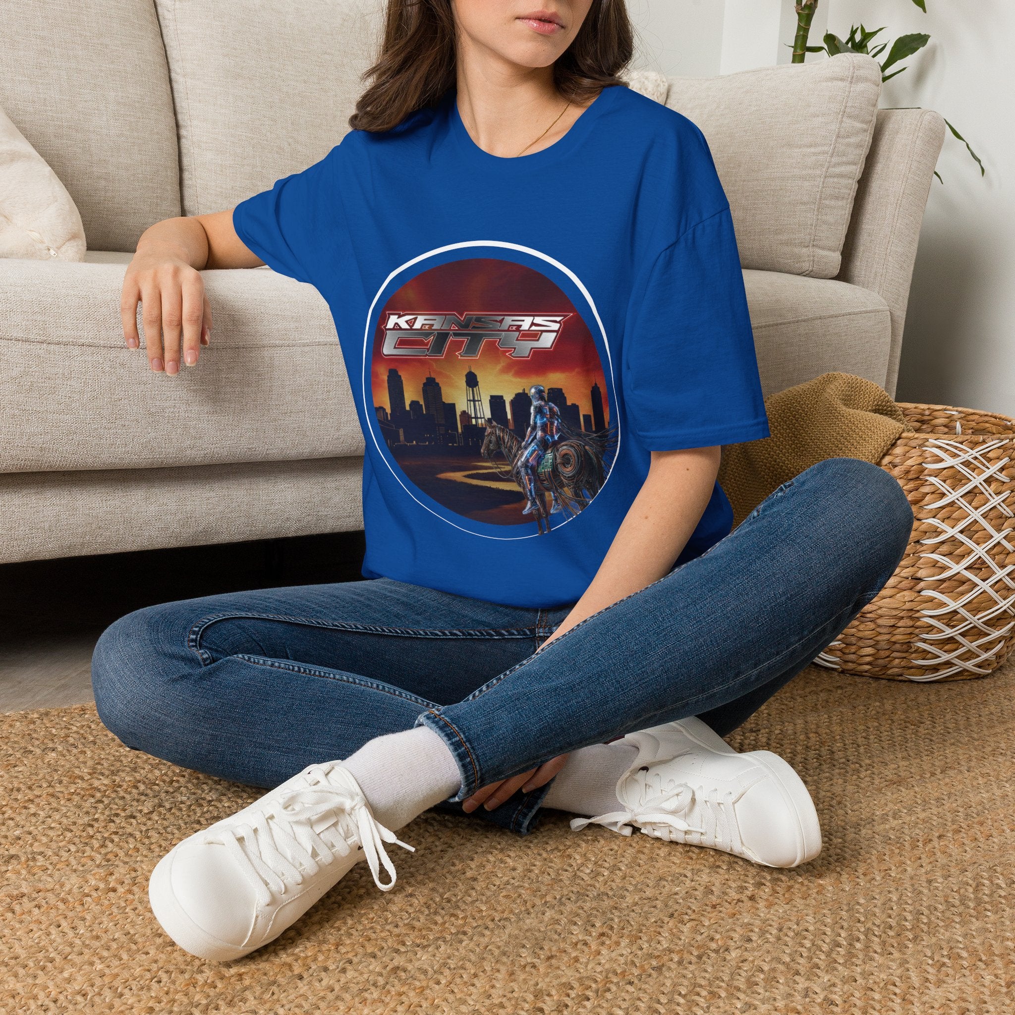 Kansas City Skyline T-Shirt — Retro Sunset Cityscape Tee