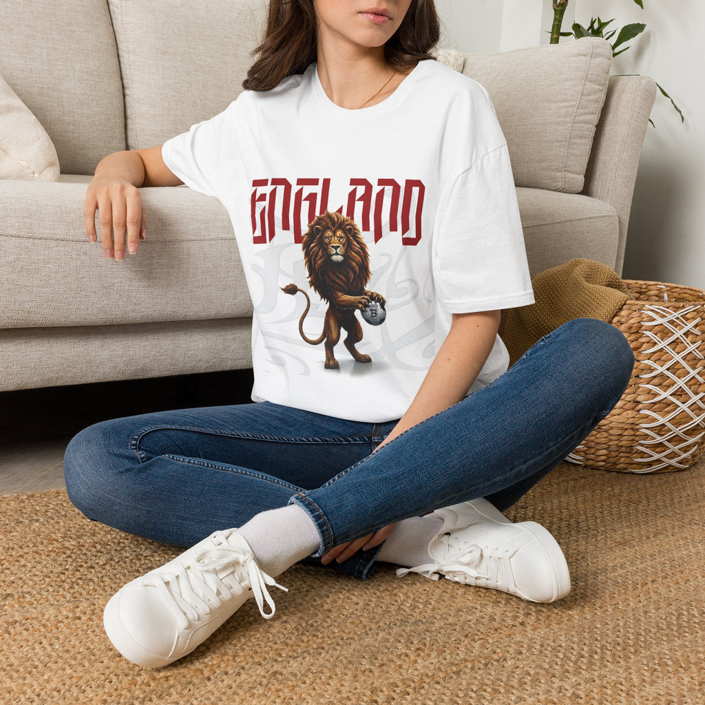 England World Cup Lion Graphic T-Shirt — Vintage Football Pride Tee