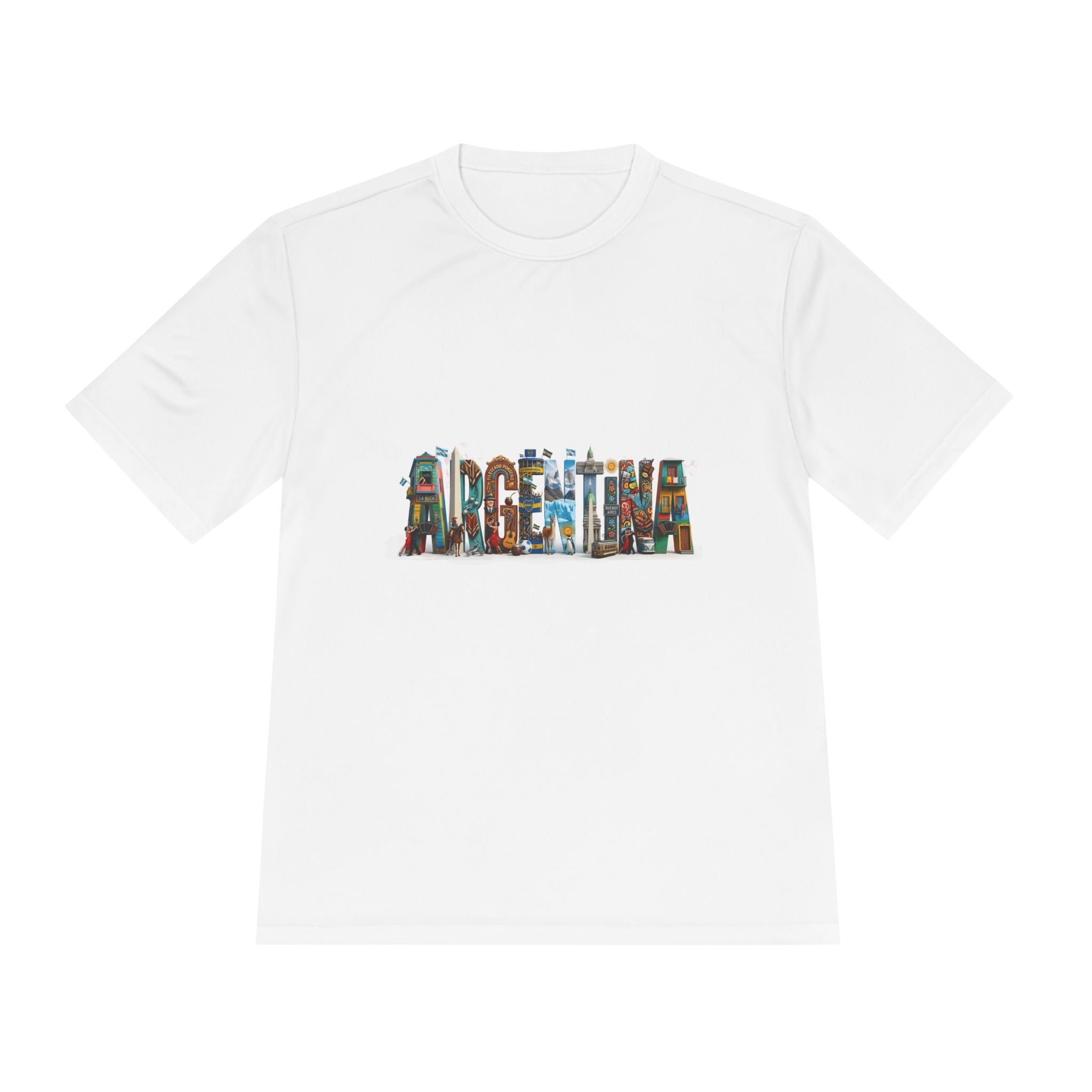 Argentina City Collage Performance Tee — Moisture-Wicking Travel Shirt