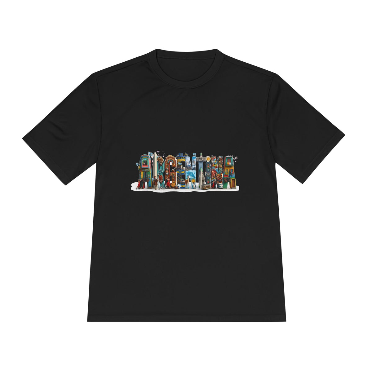Argentina City Collage Performance Tee — Moisture-Wicking Travel Shirt